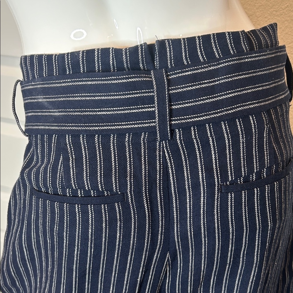 Point Sur Navy Striped Wide Leg Women's Pants size 4 - Picture 3 of 11
